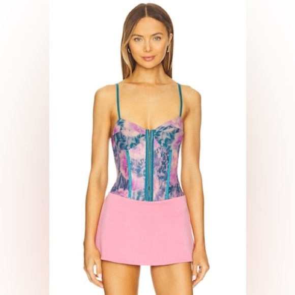 Free People - Printed Night Rhythm Body Suit (M) - Picture 2 of 7